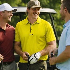 Oakley Hydrolix Polo Golf Shirt NWOT Mens Medium Yellow